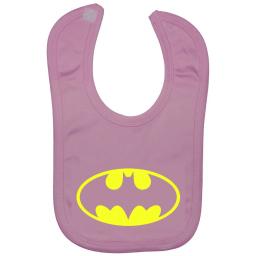 Bat Baby Feeding Bib Newborn-3y Approx Batman Boy Girl Gift Touch Fastener Black 