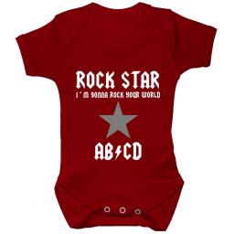 Rock Star Baby Grow, Bodysuit, Romper, T-Shirt, Vest