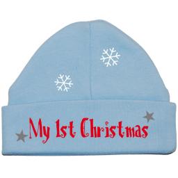 My First Christmas with Sleigh Baby Beanie Hat, Cap