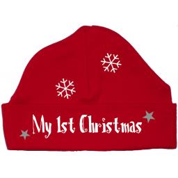 My First Christmas with Sleigh Baby Beanie Hat, Cap