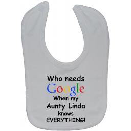 Google Aunty Personalised Name Baby Feeding Bib