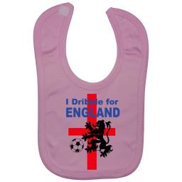 I Dribble For England Baby Feeding Bib Football