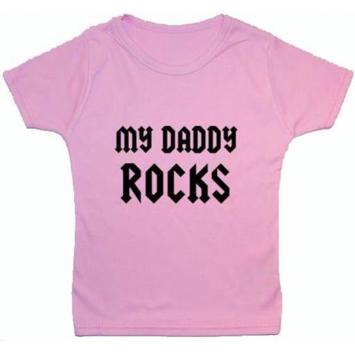 My Daddy Rocks Baby, Children T-Shirt, Tops