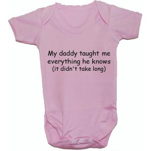 Daddy Taught Me Everyhting...Baby Grow, Bodysuit, Romper
