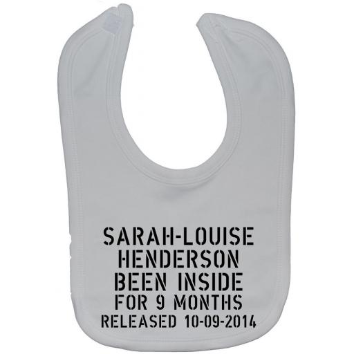 Been Inside Personalised With Name Baby Feeding Bib
