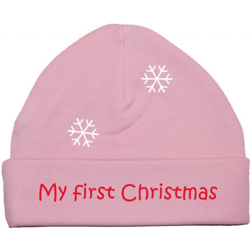 My First Christmas Baby Beanie Hat, Cap Xmas