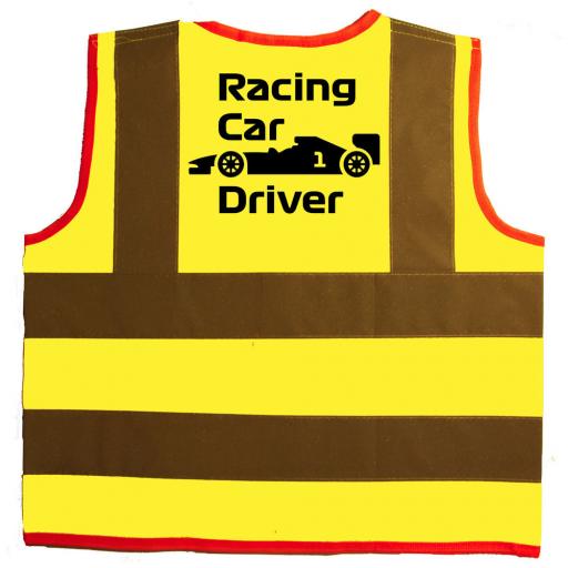 Racing Car Driver Baby Children's Kids Hi Vis Safety Jacket