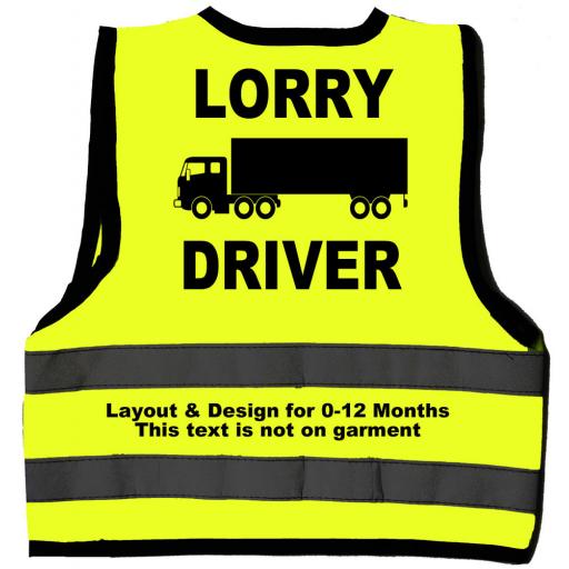 Lorry Driver Baby Children's Kids Hi Vis Safety Jacket