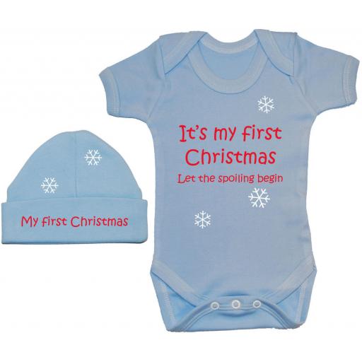 My First Christmas Baby Grow, Bodysuit, Romper & Hat