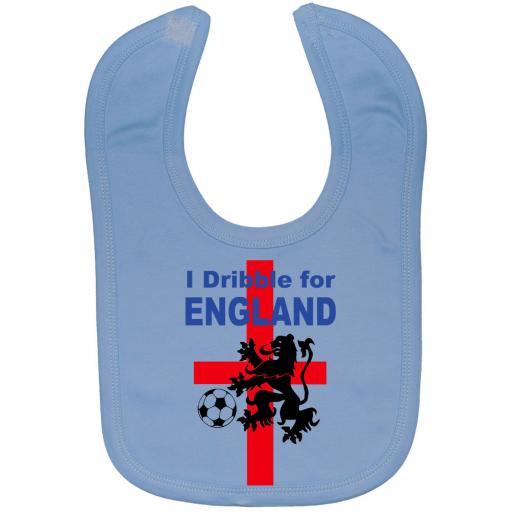 I Dribble For England Baby Feeding Bib Football