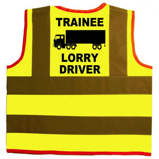 Trainee Lorry Driver Baby Children's Kids Hi Vis Safety Jacket