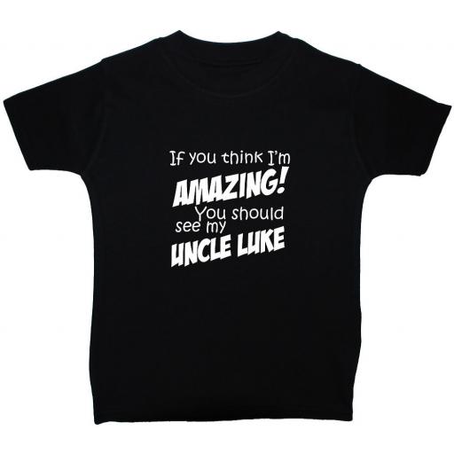 Amazing Uncle Personalised Baby, Children T-Shirt, Top