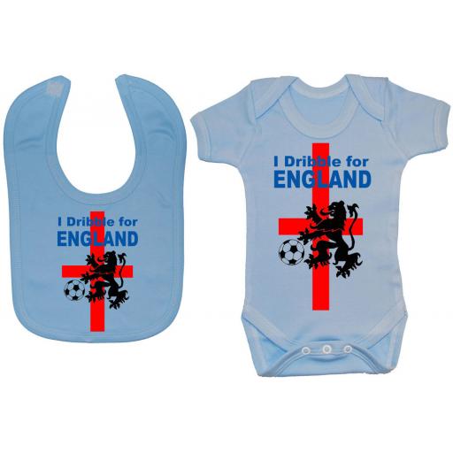 I Dribble For England Baby Grow, Bodysuit, Romper & Feeding Bib