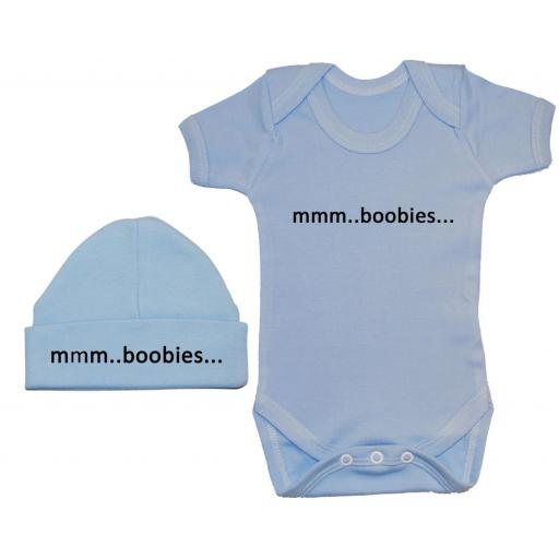 mmm..Boobies...Baby Grow, Bodysuit, Romper & Hat