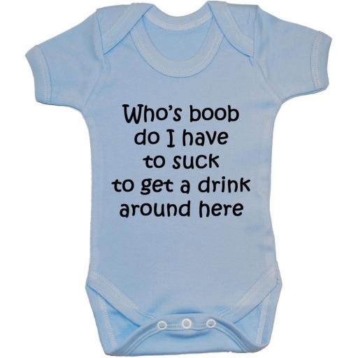 Who's Boob Do I Have To...Baby Grow, Bodysuit, Romper