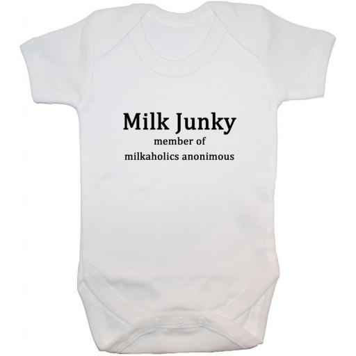 Milk Junkie Baby Grow, Bodysuit, Romper, T-Shirt, Vest