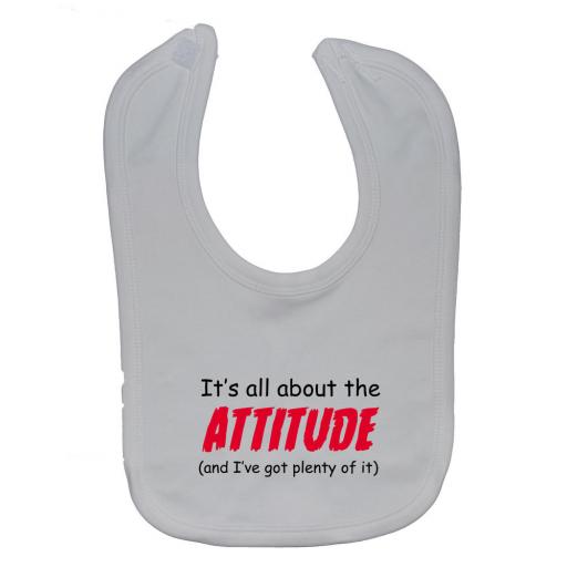 All About The Attitude Baby Feeding Bib Newborn-3 Years