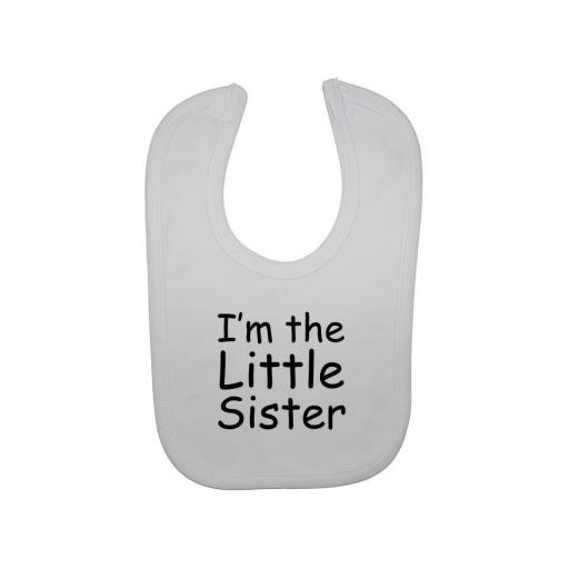 I'm The Little Sister Baby Feeding Bib Newborn-3 Years