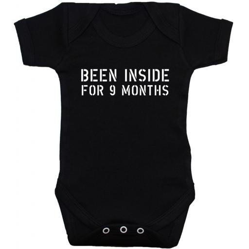 Been Inside For 9 Months Baby Grow, Bodysuit, Romper
