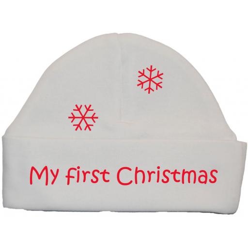 My First Christmas Baby Beanie Hat, Cap Xmas