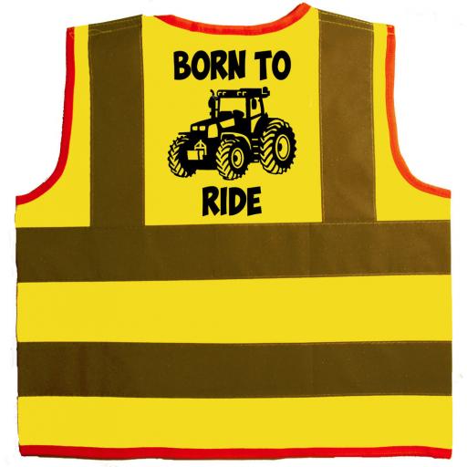 Born To Ride Hi Vis Safety Jacket Vest Children's