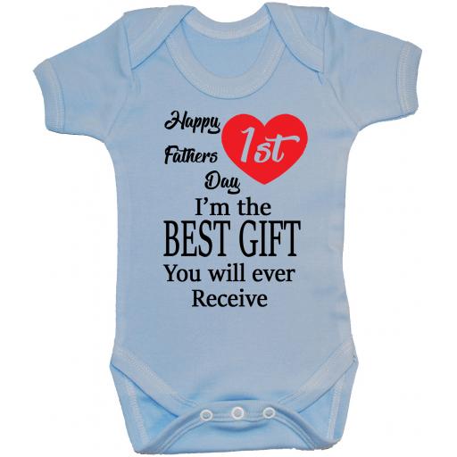 Happy 1st Fathers Day Baby Bodysuit, Romper, Babygrow