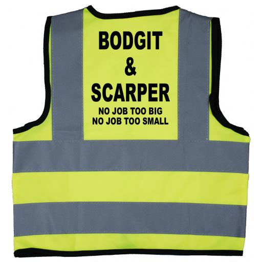 Bodgit & Scarper Hi Visibility Childrens Kids Safety Jacket
