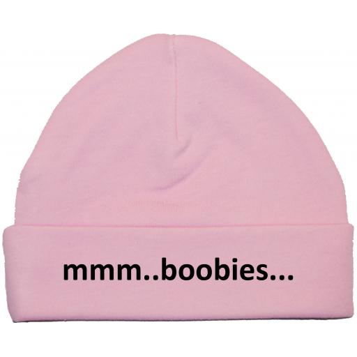 mmm..boobies...Baby Beanie Hat, Cap Newborn-12 months
