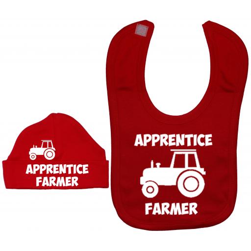 Apprentice Farmer Nursery Feeding Bib & Hat