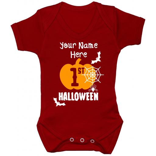 Personalised My First Halloween Baby Grow, Bodysuit