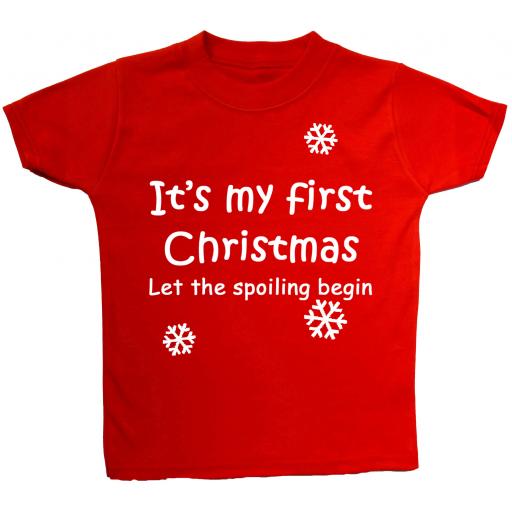 My First Christmas Baby, Children T-Shirt, Top Xmas