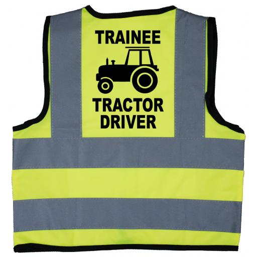Trainee Tractor Driver Hi Visibility Children's Kids Safety Jacket