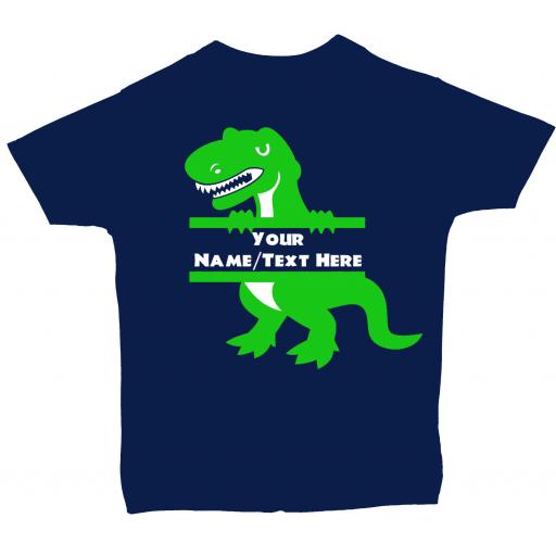 Personalised Dinosaur T-Rex Baby, Children T-Shirt, Top