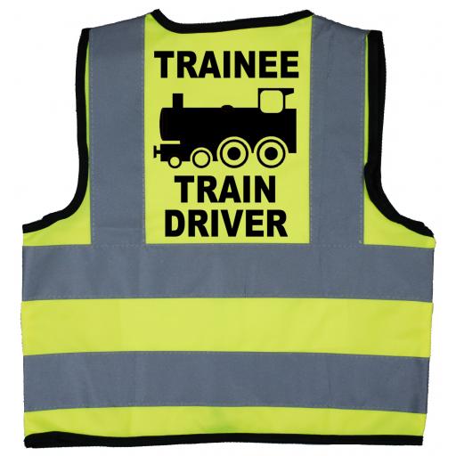 Trainee Train Driver Hi Visibility Children's Kids Safety Jacket